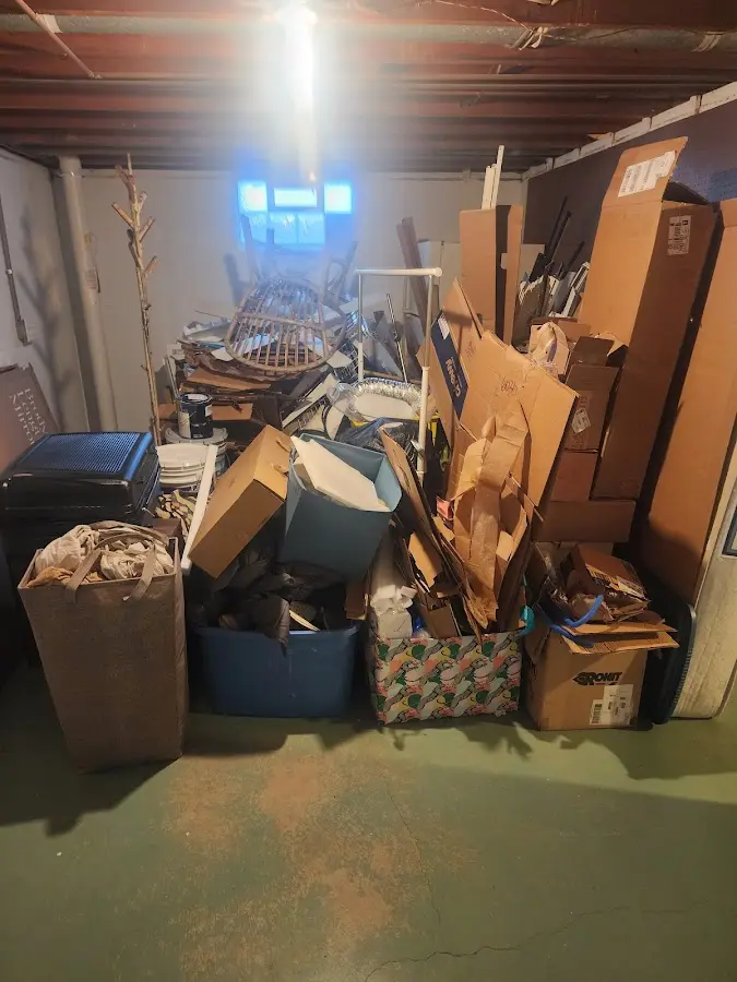 Roll-off dumpster container at job site for Cleanout Dumpster Rental in Southborough